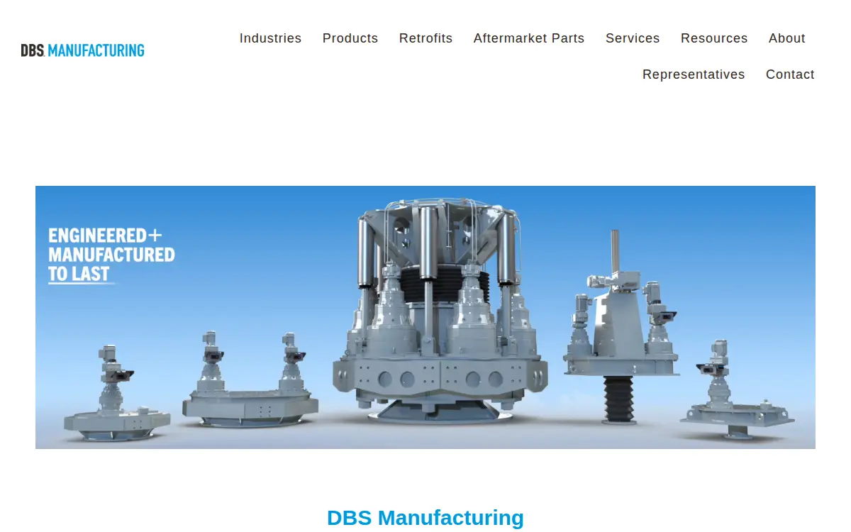 Homepage of Dbs Manufacturing, Incorporated