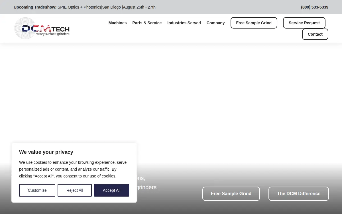 Homepage of Dcm Tech, INC.