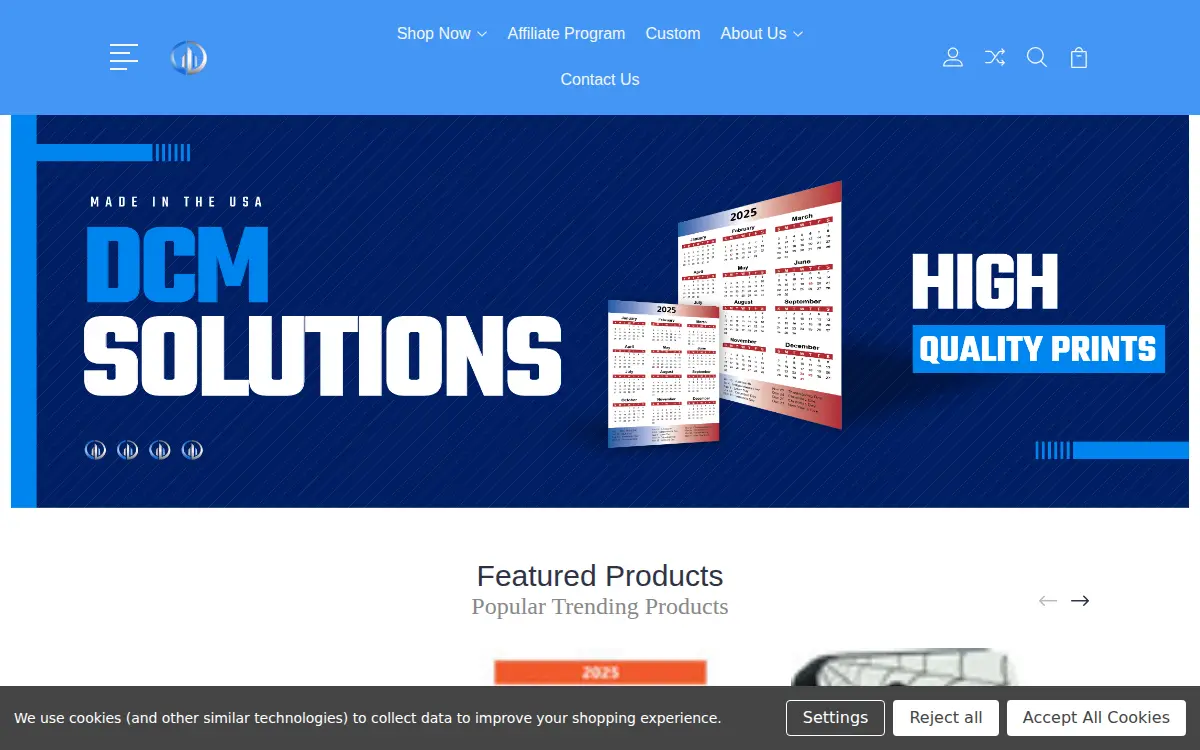 Homepage of Dcm Solutions, LLC