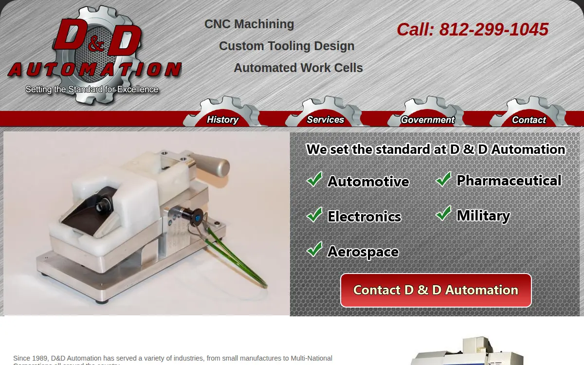 Homepage of D & D Automation INC