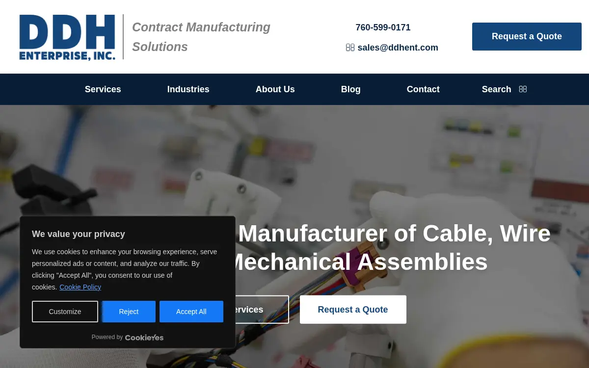 Homepage of Ddh Enterprise INC