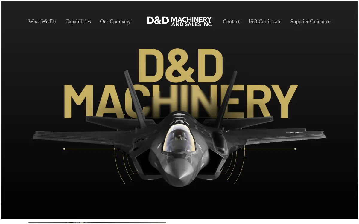 Homepage of D & D Machinery & Sales INC