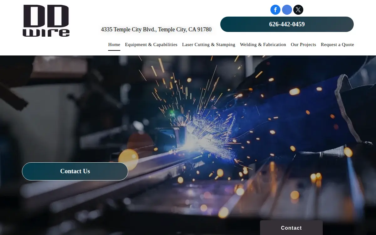 Homepage of D. D. Wire Co., INC.