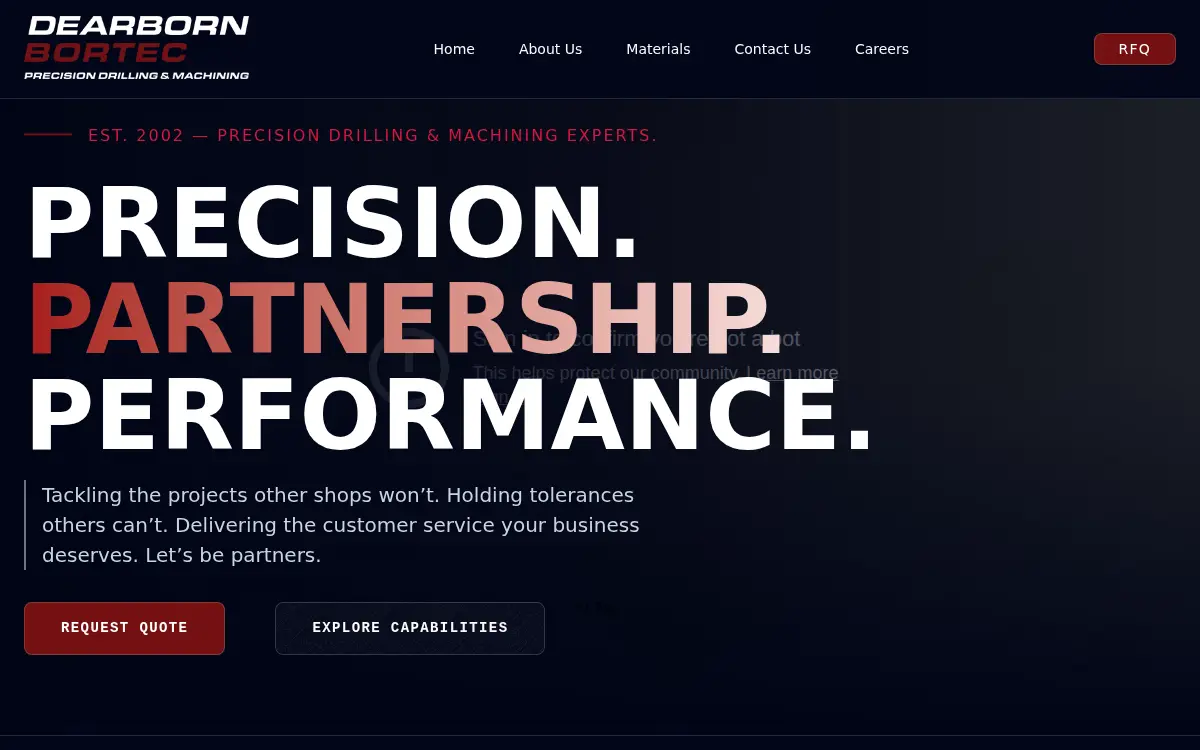 Homepage of Dearborn Bortec LLC