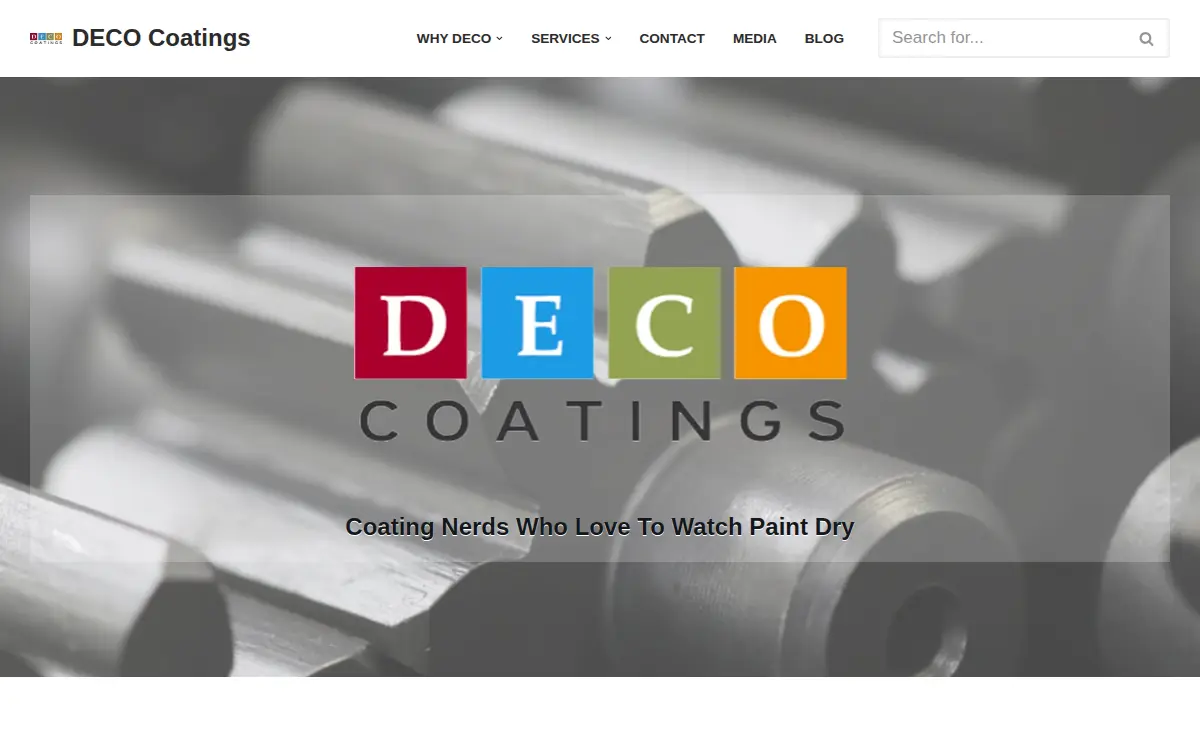 Homepage of Deco Coatings INC