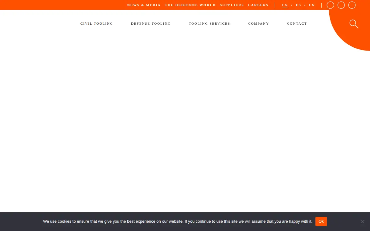Homepage of Dedienne Aerospace LLC