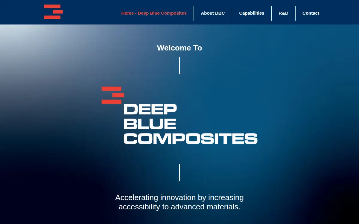 Homepage of Deep Blue Composites LLC