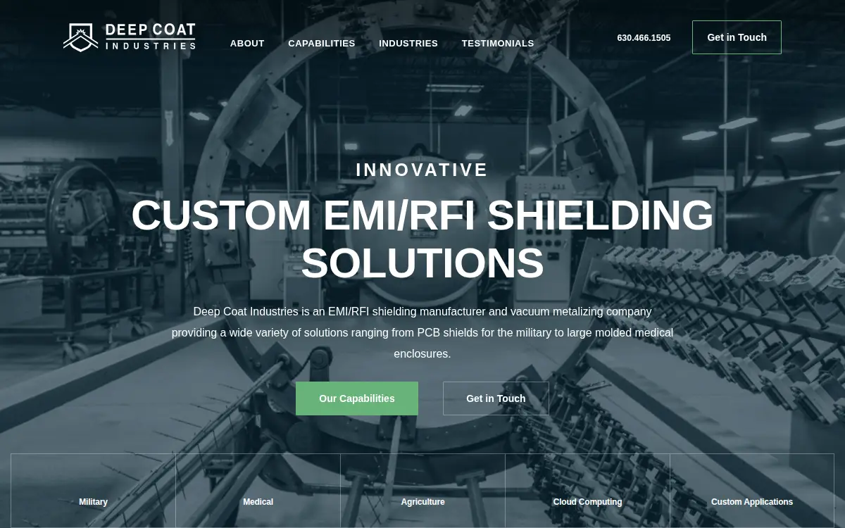 Homepage of Deep Coat Industries LLC