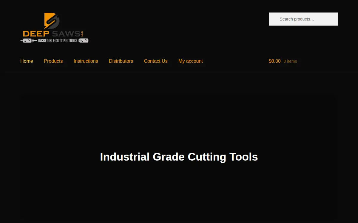 Homepage of Deep Saws, LLC