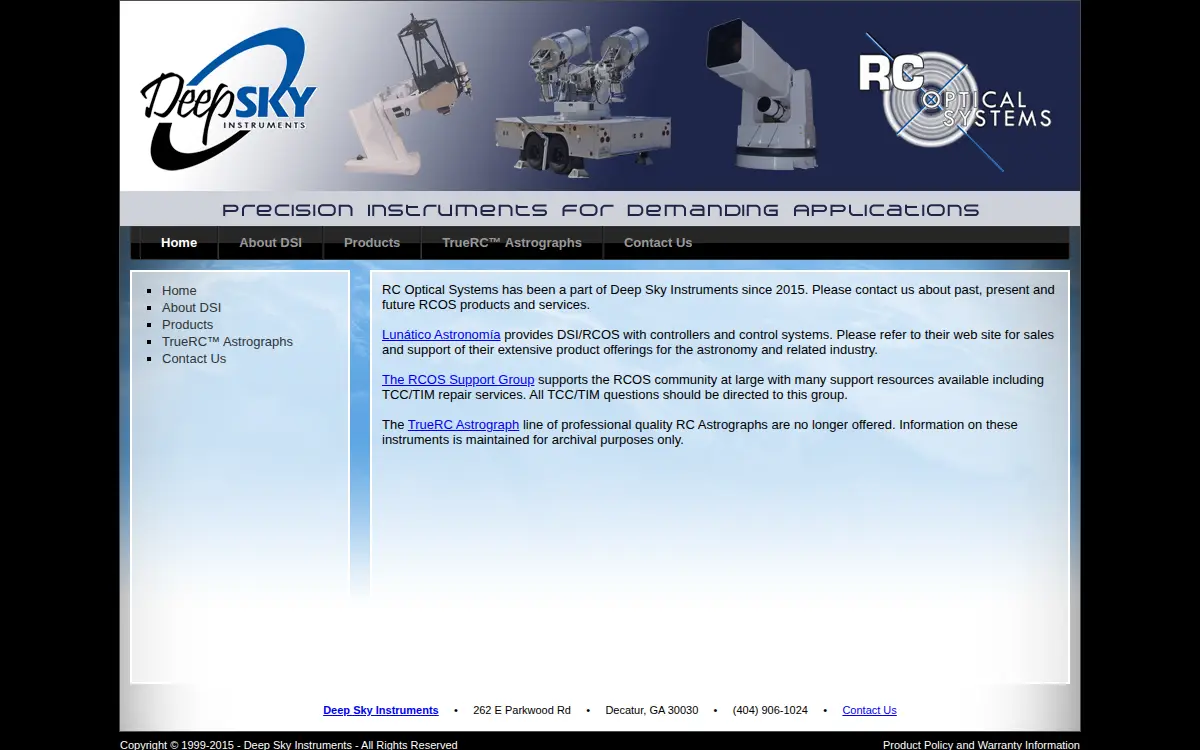 Homepage of Deep Sky Instruments INC