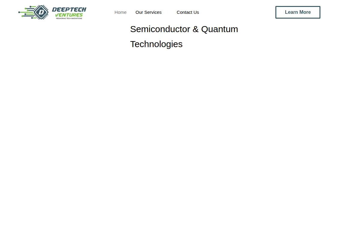 Homepage of Deeptech Ventures LLC