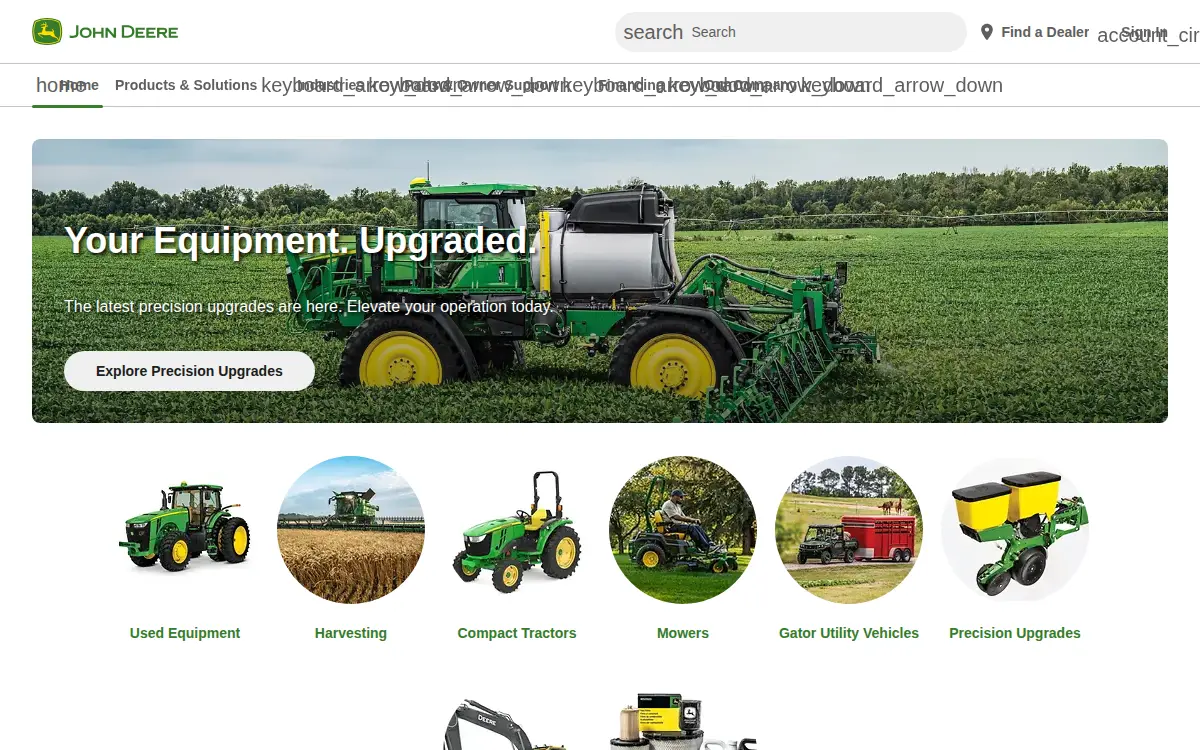 Homepage of John Deere Kernersville LLC