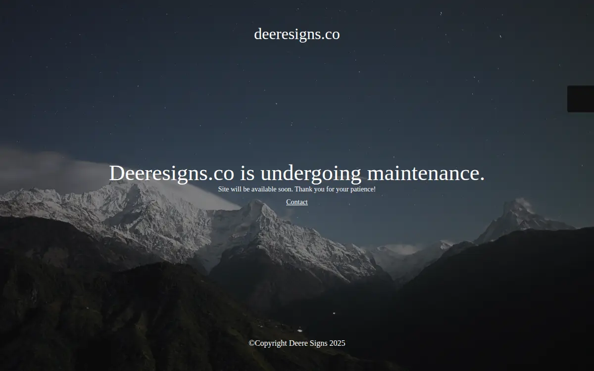 Homepage of Deere Signs & Screen Printing, INC