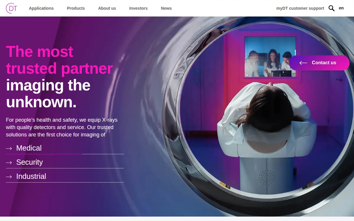 Homepage of Detection Technology INC