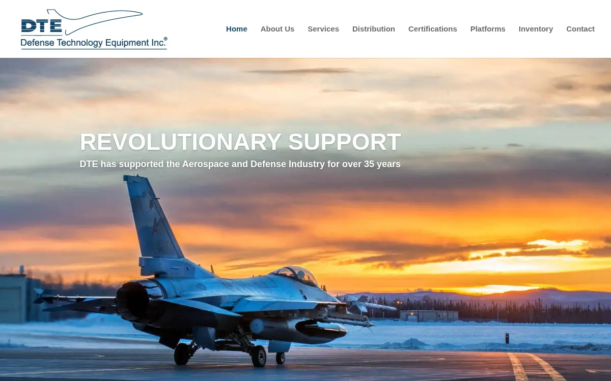 Homepage of Defense Technology Equipment, INC.