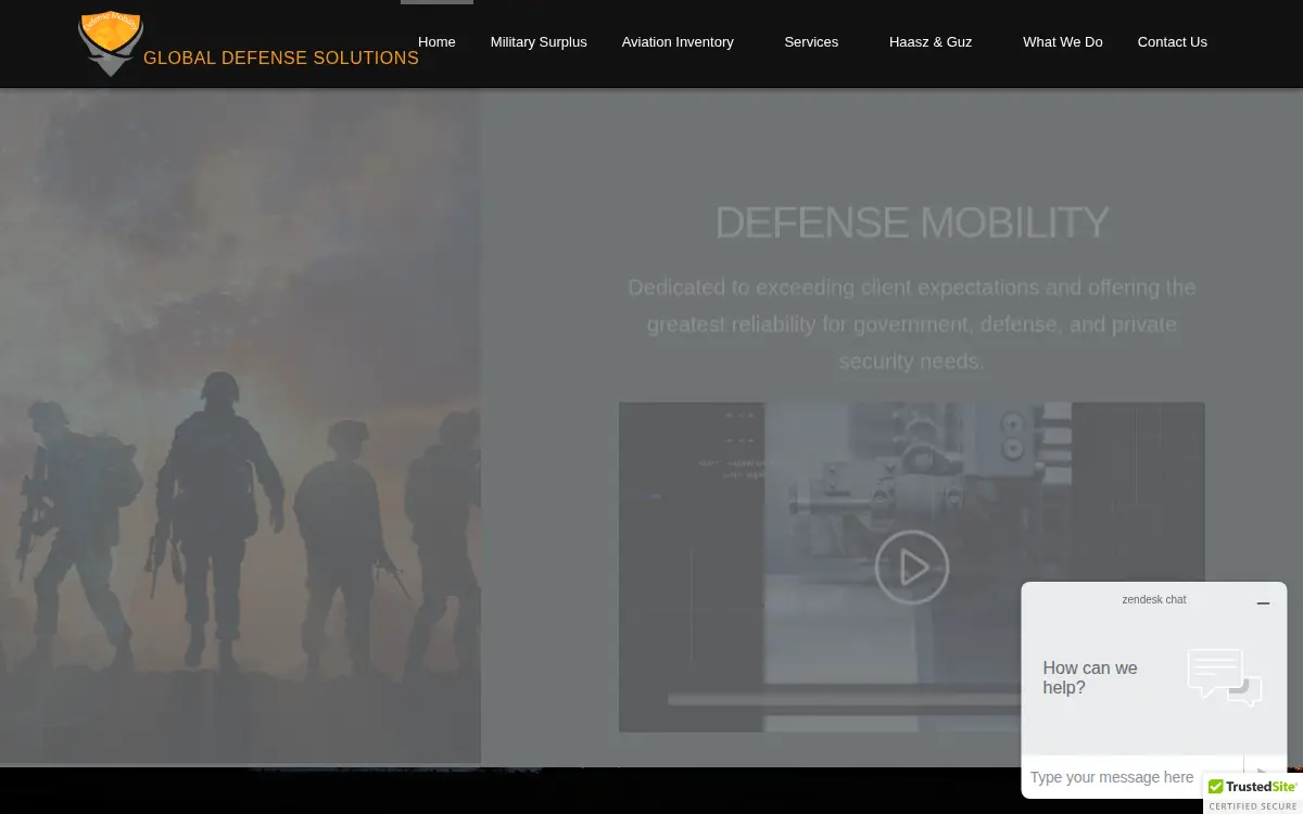 Homepage of Defense Mobility LLC