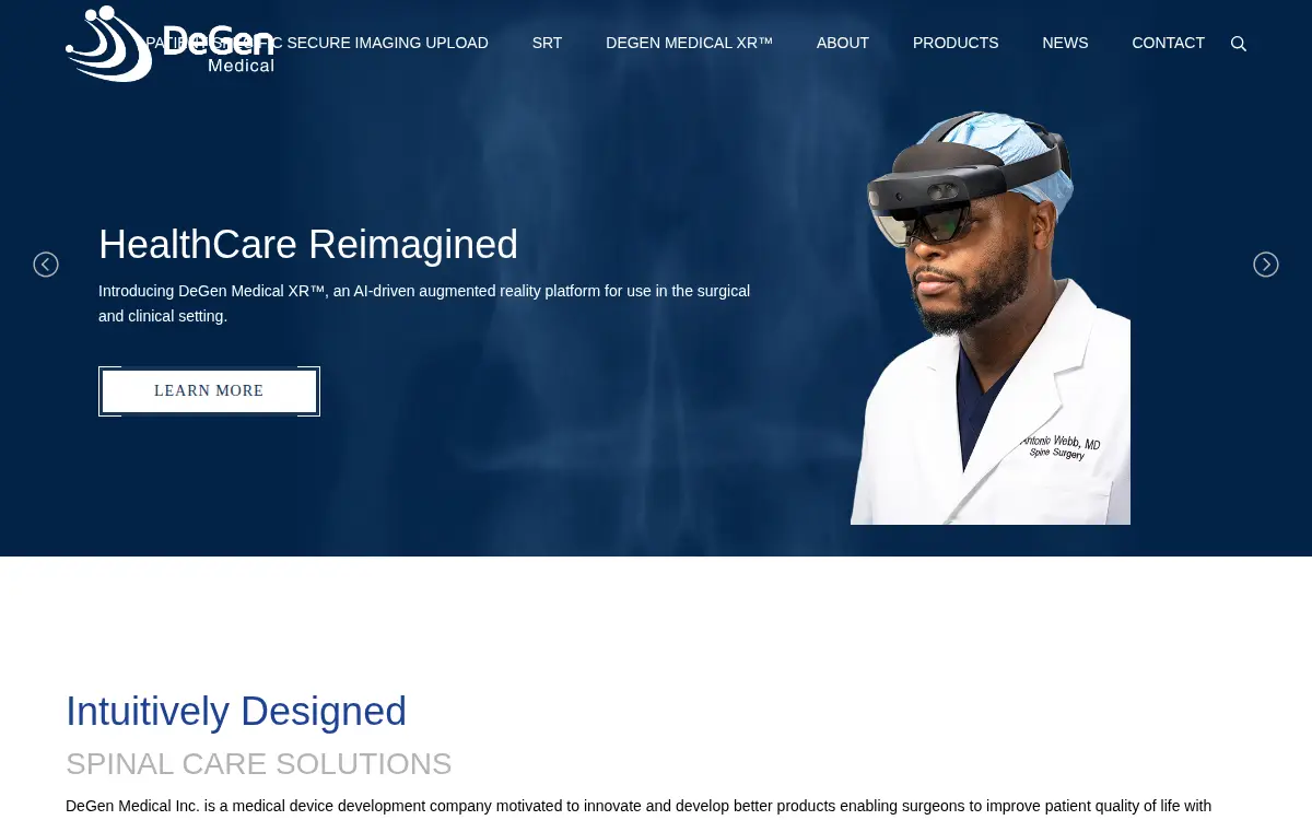 Homepage of Degen Medical INC