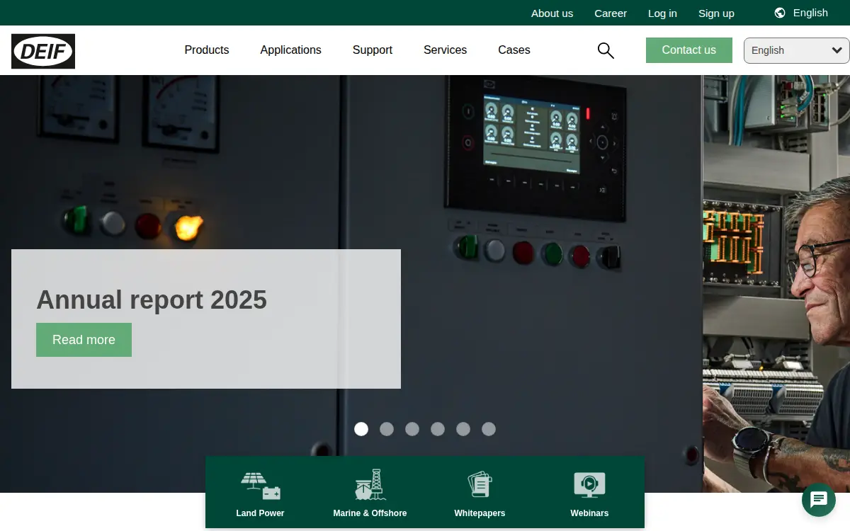 Homepage of Deif INC