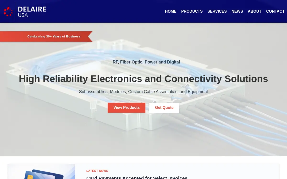 Homepage of Delaire USA INC