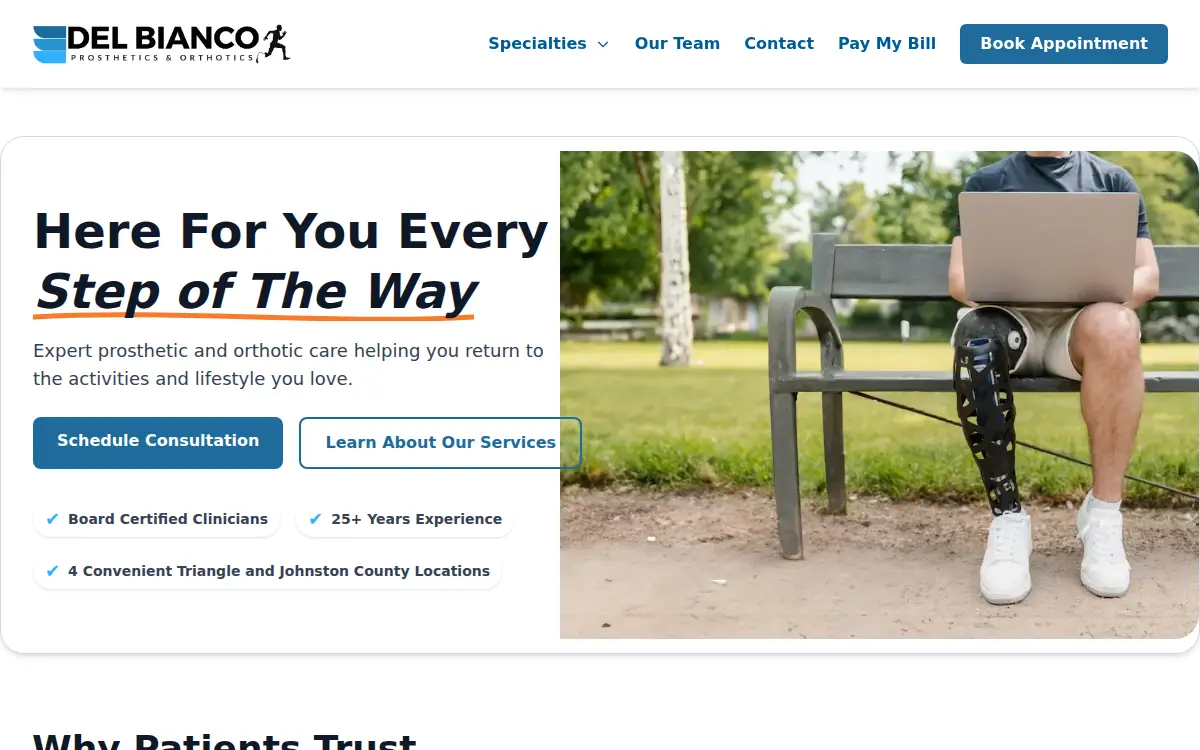 Homepage of Del Bianco Enterprises LLC