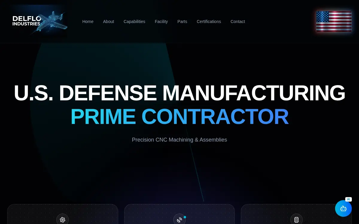Homepage of Delflo Industries, INC.