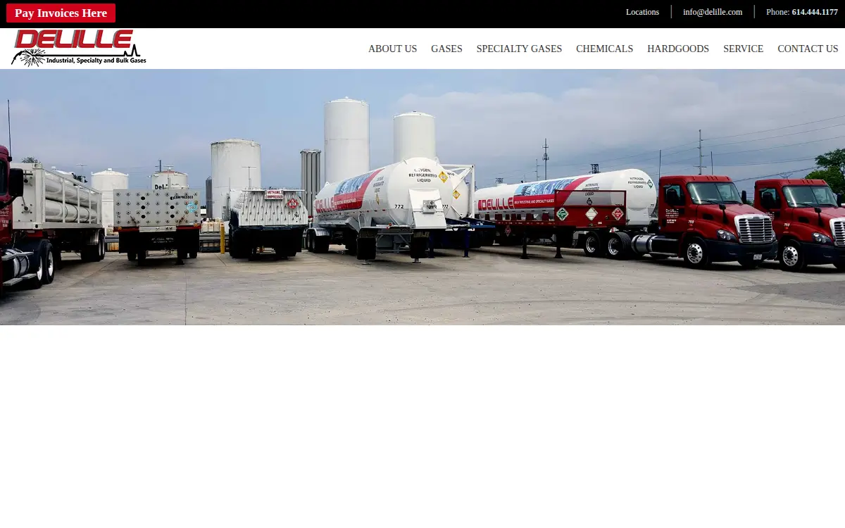 Homepage of Delille Oxygen CO