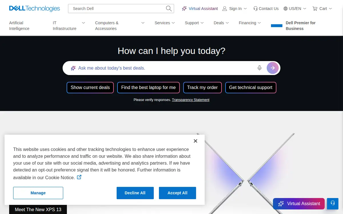 Homepage of Emc Corporation