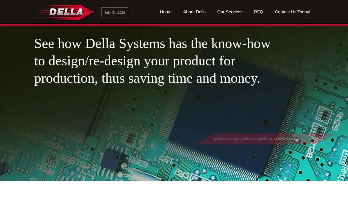 Homepage of Della Systems, INC.