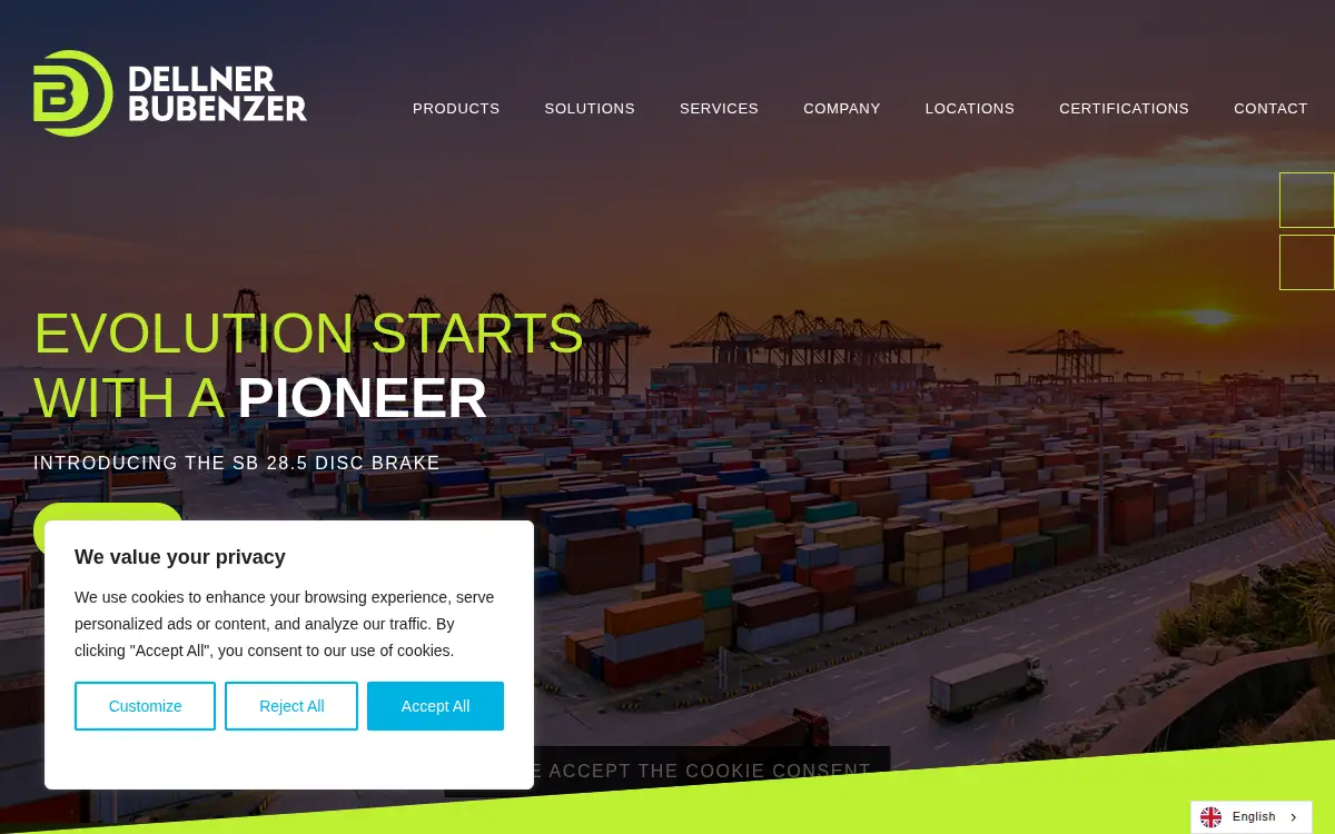 Homepage of Dellner Bubenzer Usa, INC.