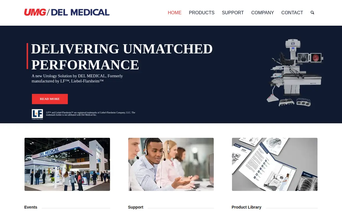 Homepage of Del Medical, INC