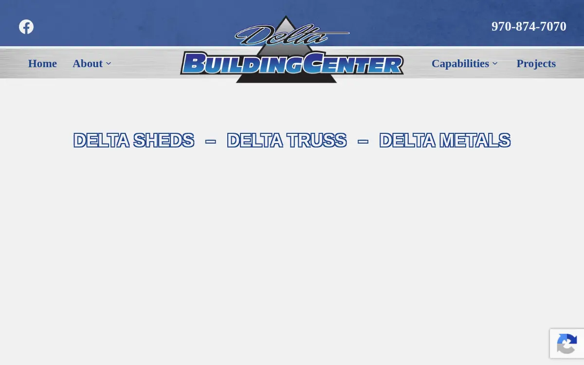 Homepage of Delta Building Center, LLC