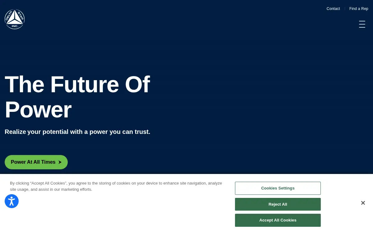 Homepage of Delta Star, INC.