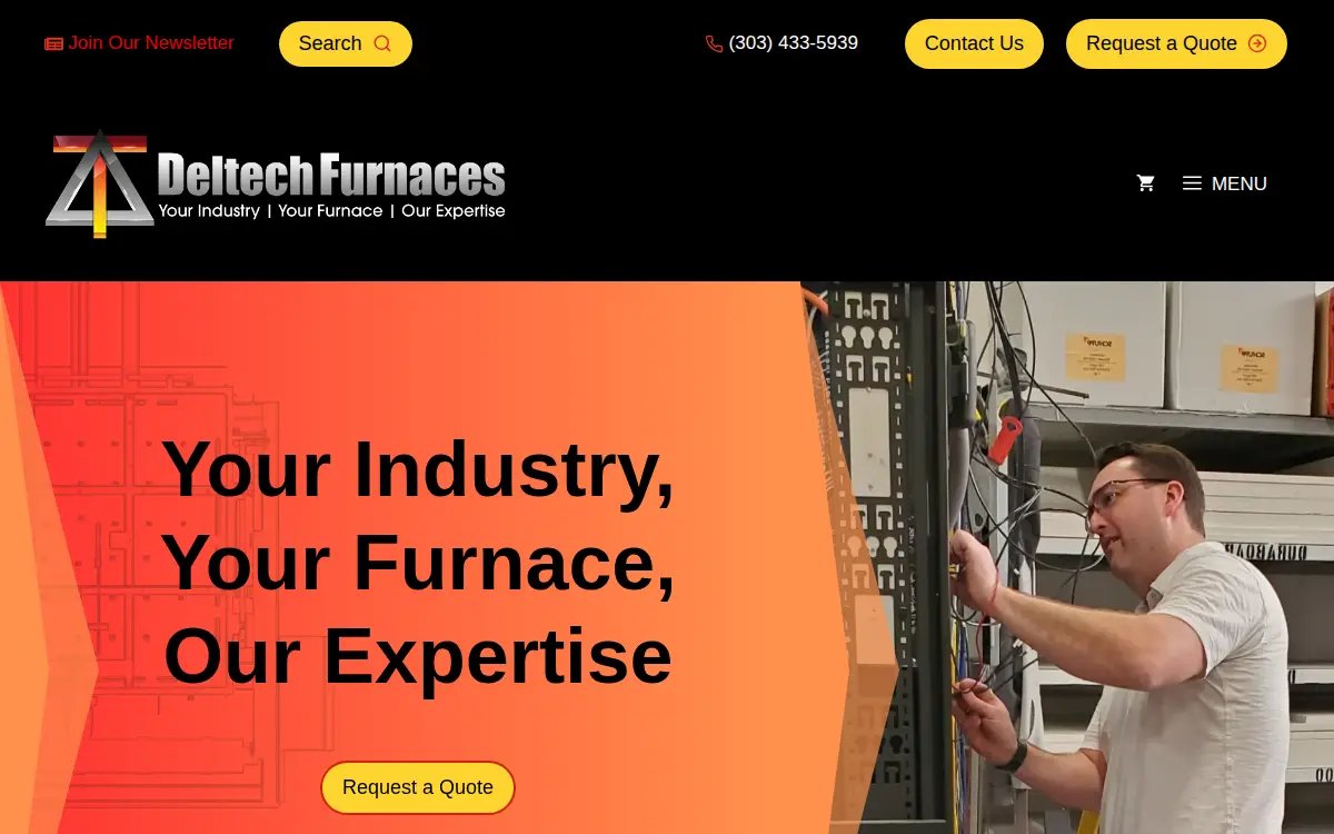 Homepage of Deltech INC.