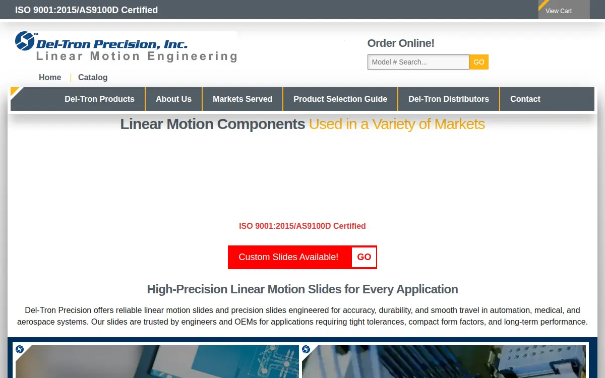 Homepage of Del-tron Precision INC
