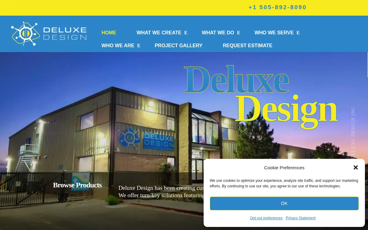 Homepage of Deluxe Design, INC