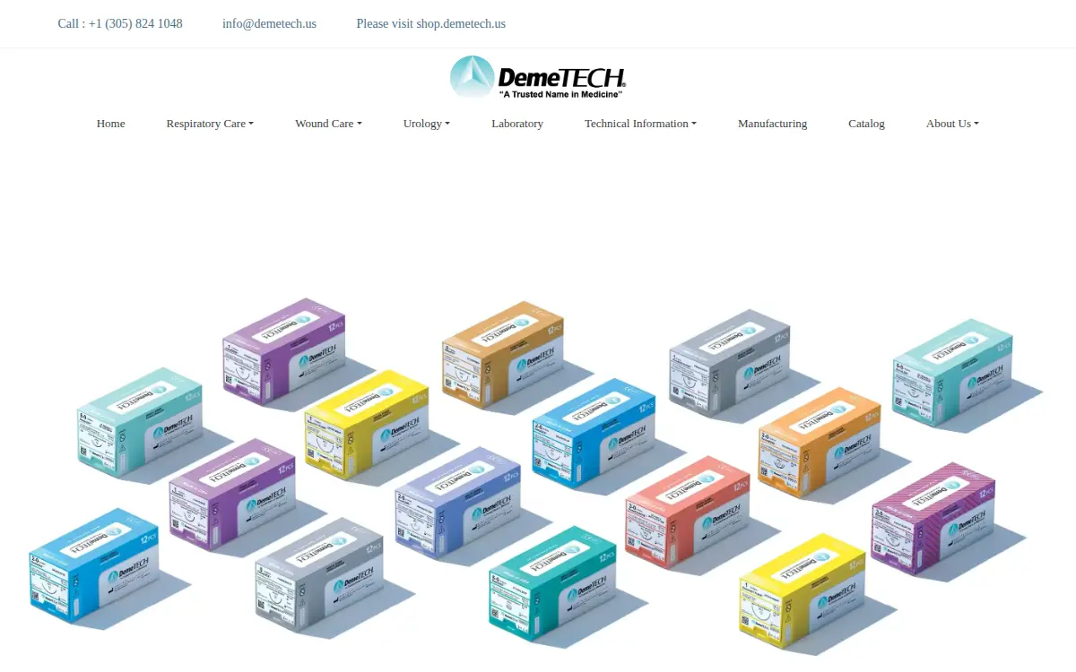 Homepage of Demetech Corporation
