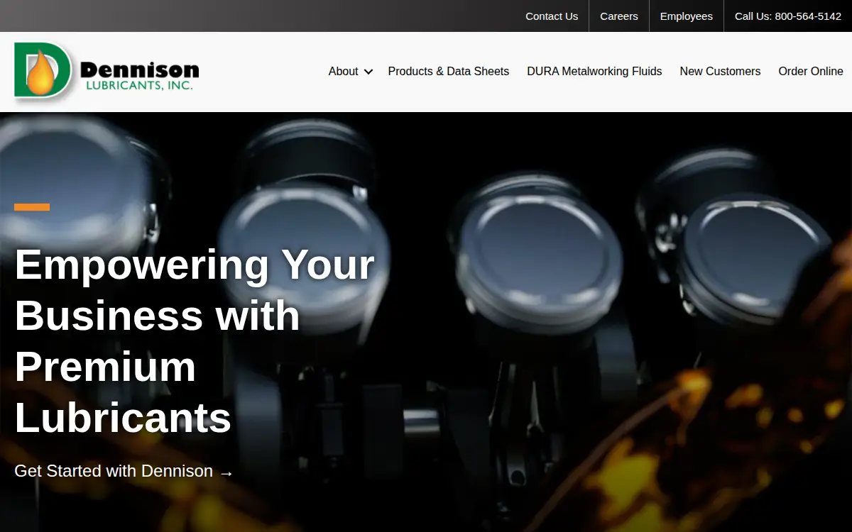 Homepage of Dennison Lubricants, INC