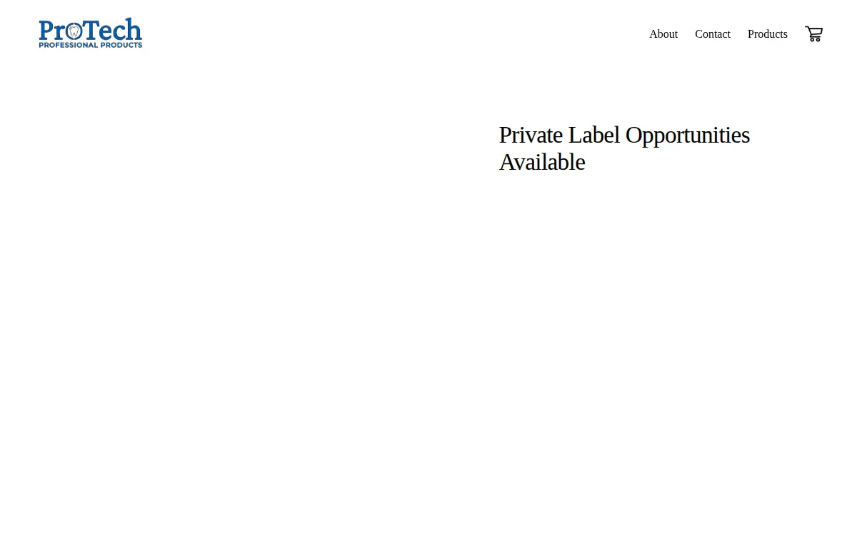 Homepage of Protech Professional Products, INC.