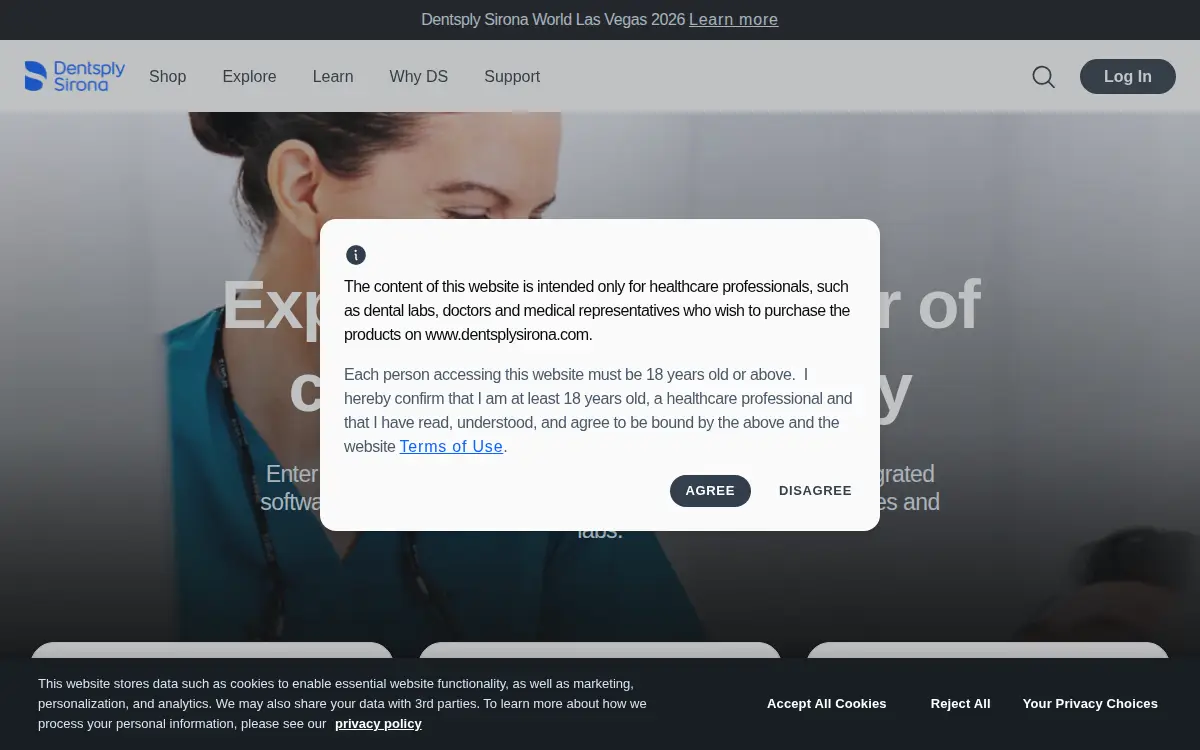 Homepage of Dentsply Ih INC.