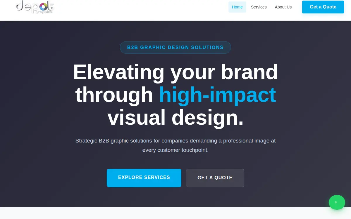 Homepage of Depot Graphics INC.