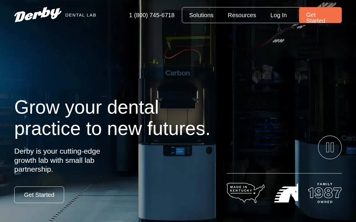Homepage of Derby Dental Laboratory, INC.
