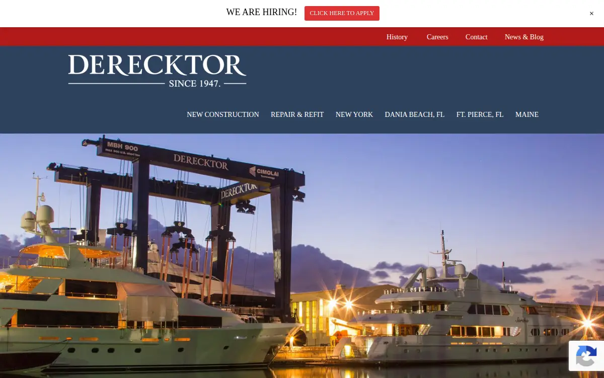 Homepage of Robert E. Derecktor, INC.