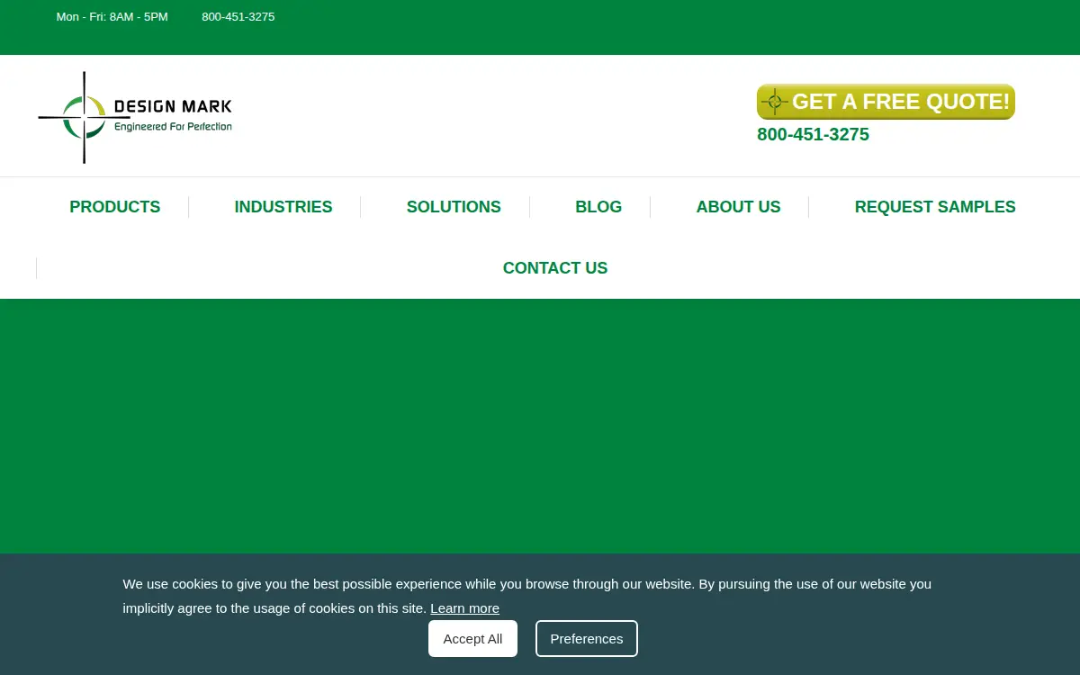 Homepage of Design Mark Industries LLC