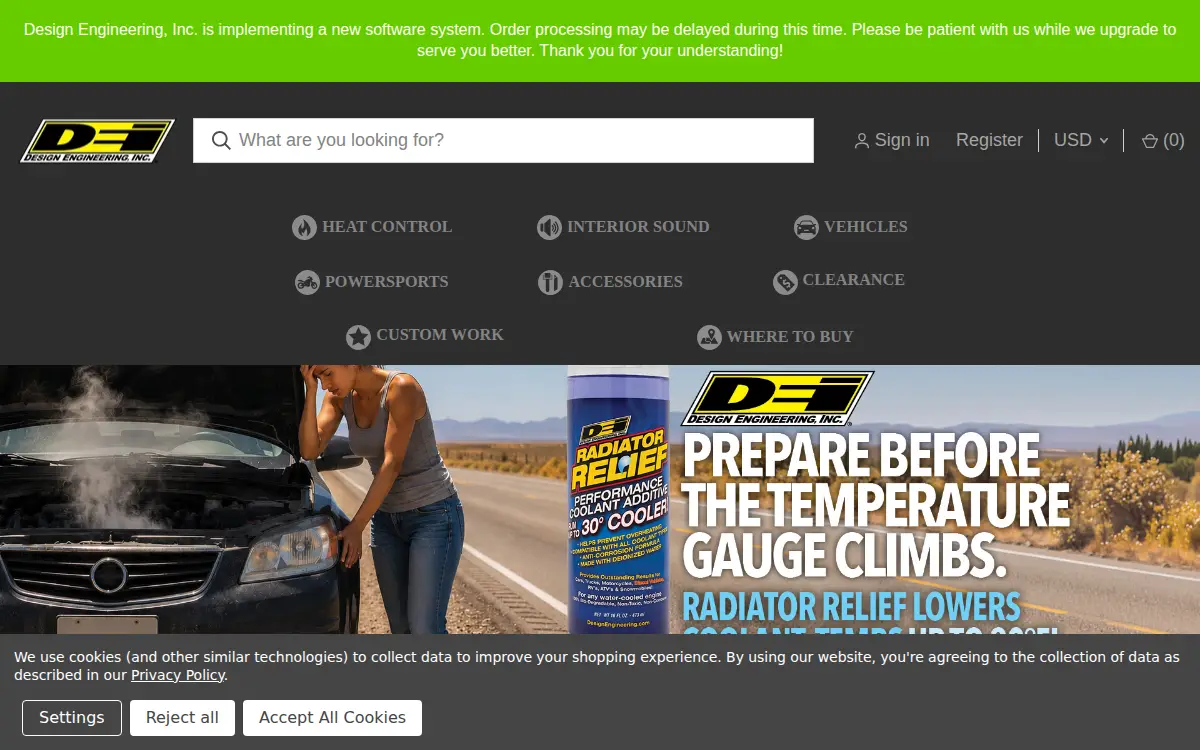 Homepage of Design Engineering INC