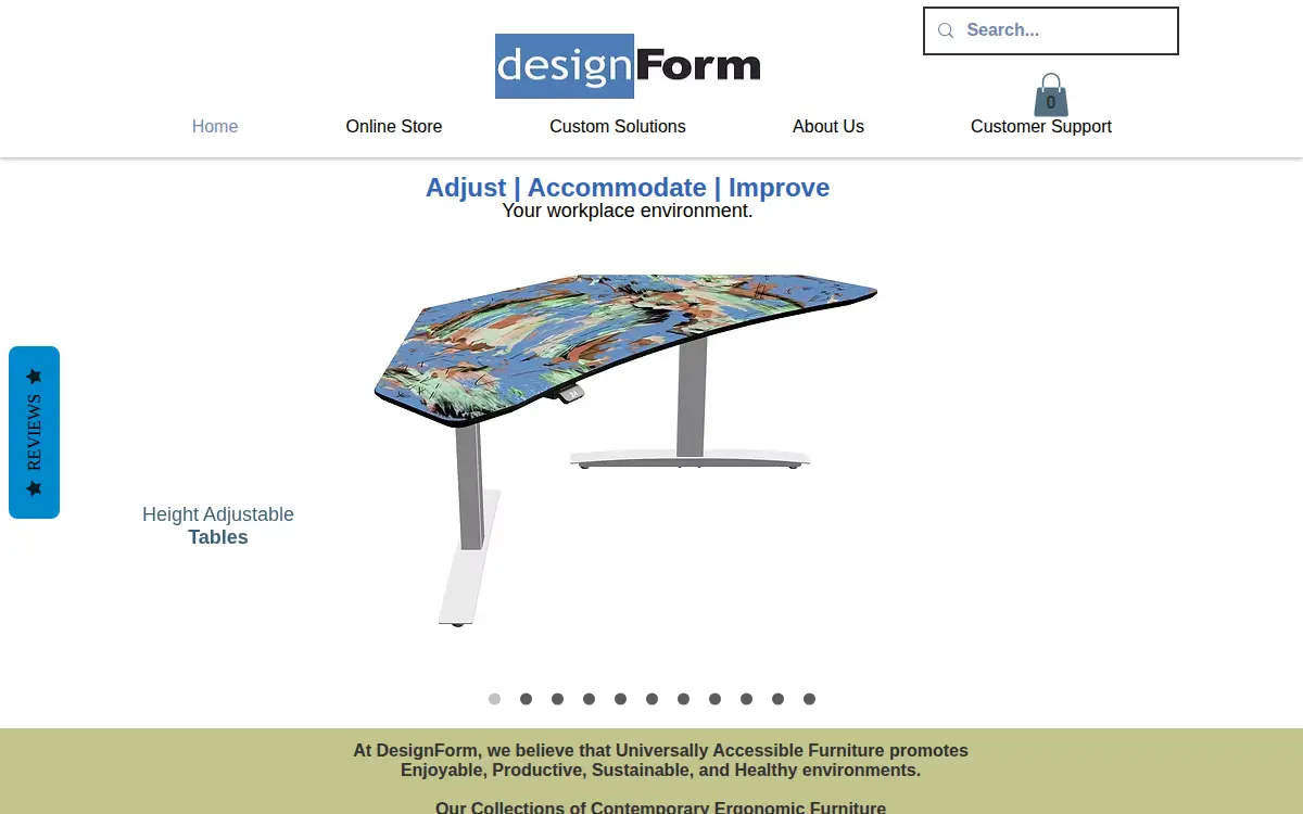 Homepage of Designform Mfg, INC.