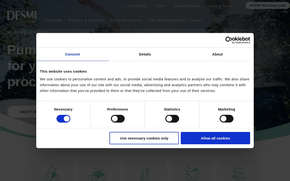 Homepage of Desmi, INC.