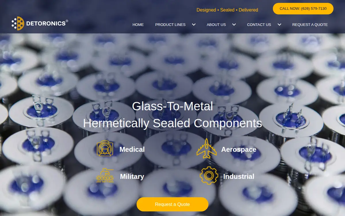 Homepage of Detoronics CORP.