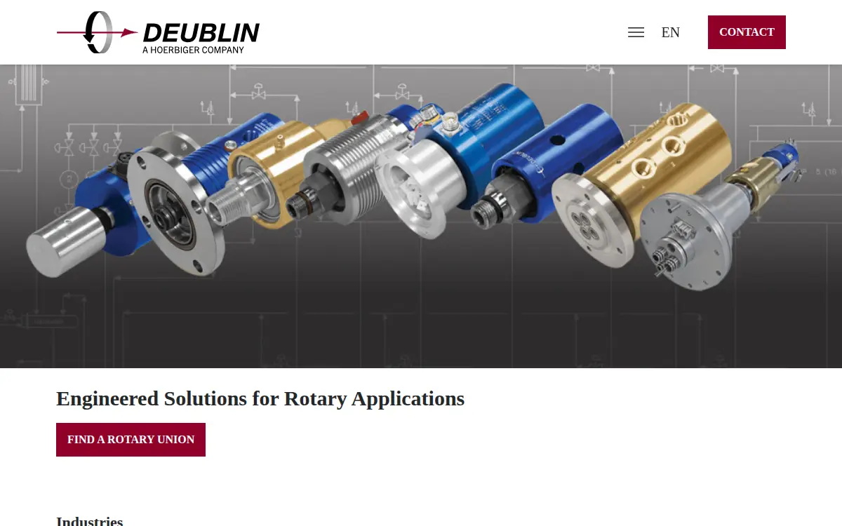 Homepage of Deublin Company, LLC
