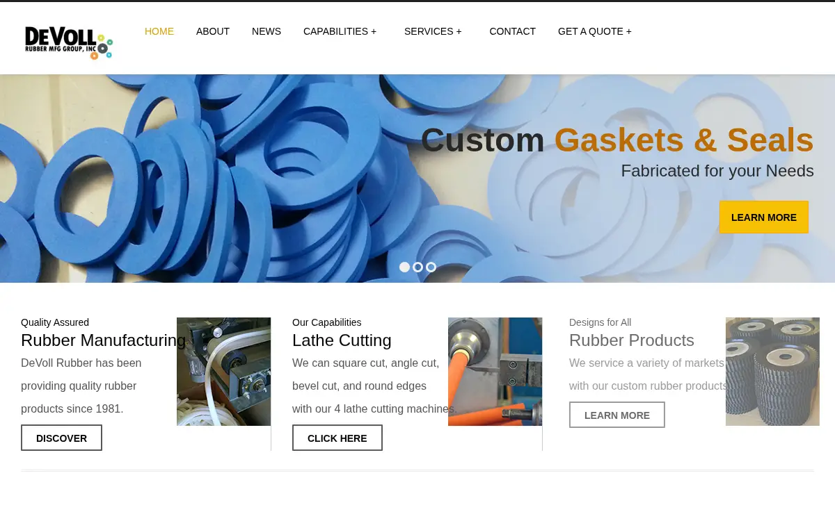 Homepage of Devoll Rubber Manufacturing Group, INC.