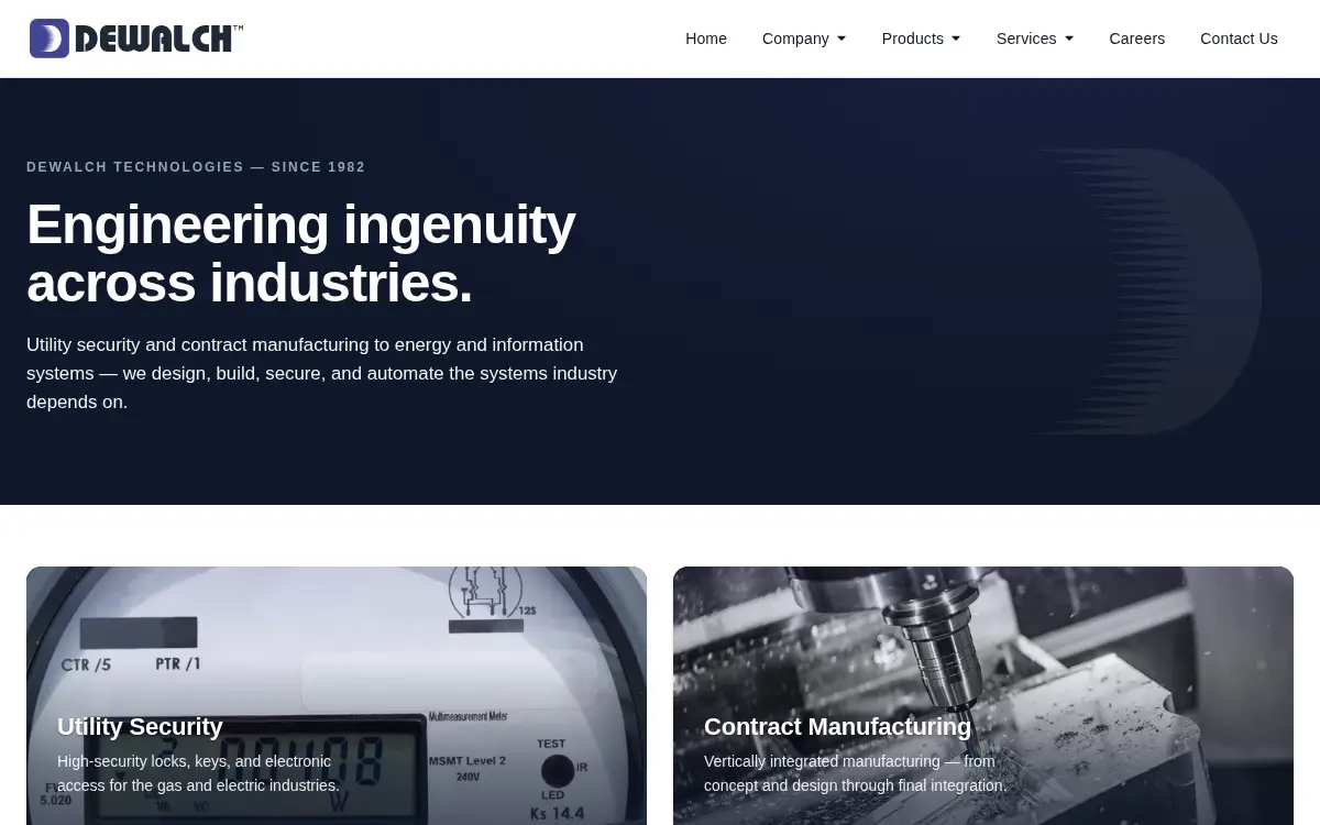 Homepage of Dewalch Technologies, INC